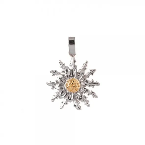 Colgante Eguzkilore Plata Bicolor 21mm