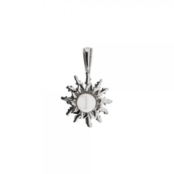 Colgante Eguzkilore Plata con Perla 14mm