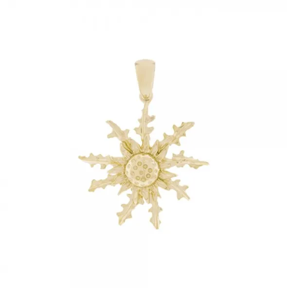 Colgante Eguzkilore Plata Dorada 29mm