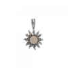 Colgante Eguzkilore Plata Envejecida y Circonitas 14mm