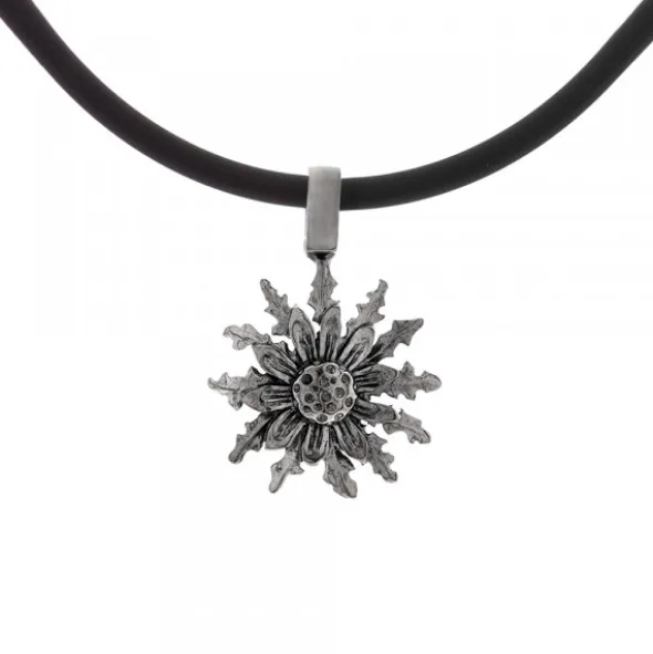 Colgante Eguzkilore Plata Negra 21mm
