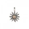 Colgante Eguzkilore Plata Negra y Circonitas Rosa 21mm