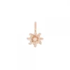 Colgante Eguzkilore Plata Rosa 8mm