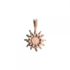 Colgante Eguzkilore Plata Rosa 14mm