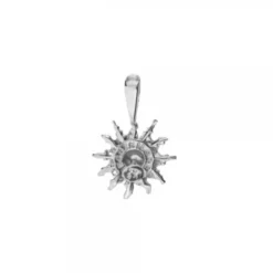 Colgante Eguzkilore Plata y Circonitas Azules 14mm