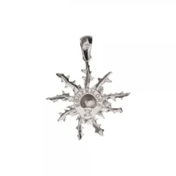 Colgante Eguzkilore Plata y Circonitas Azules 29mm