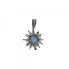 Colgante Eguzkilore Rutenio y Circonitas Azules 14mm