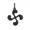 Colgante Lauburu de Plata Oxidada 22mm