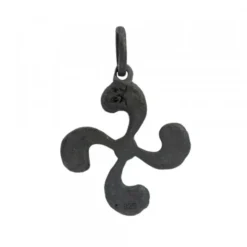 Colgante Lauburu de Plata Oxidada 22mm