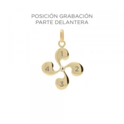 Colgante Lauburu Oro 15mm Personalizable