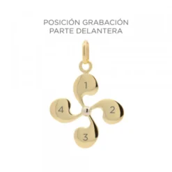 Colgante Lauburu Oro 21mm Personalizable