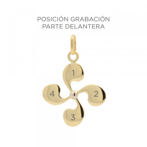 Colgante Lauburu Oro 21mm Personalizable