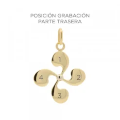 Colgante Lauburu Oro 21mm Personalizable