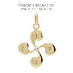 Colgante Lauburu Oro 24mm Personalizable