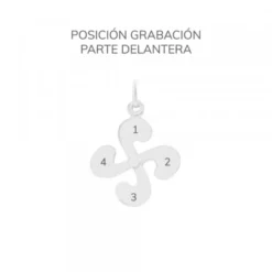 Colgante Lauburu Plata 26mm y Cadena Forza