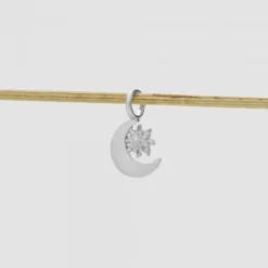 Colgante Luna y Eguzkilore Plata