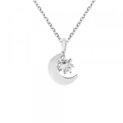 Colgante Luna y Eguzkilore Plata