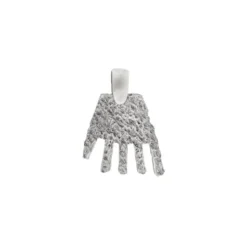 Colgante Mano de Irulegi Plata 20mm y Caucho