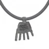Colgante Mano de Irulegi Rutenio 30mm y Cordón Caucho 4mm