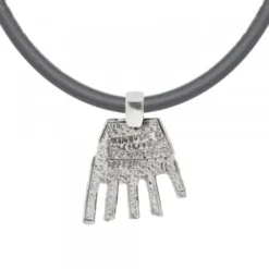 Colgante Mano Irulegi Plata 30mm y Cordón