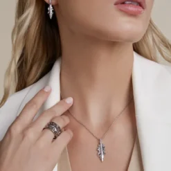 Colgante Mari Mini Plata y Circonitas Blancas