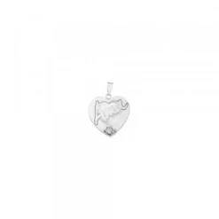 Colgante Mini Ama Corazón Plata y Nácar