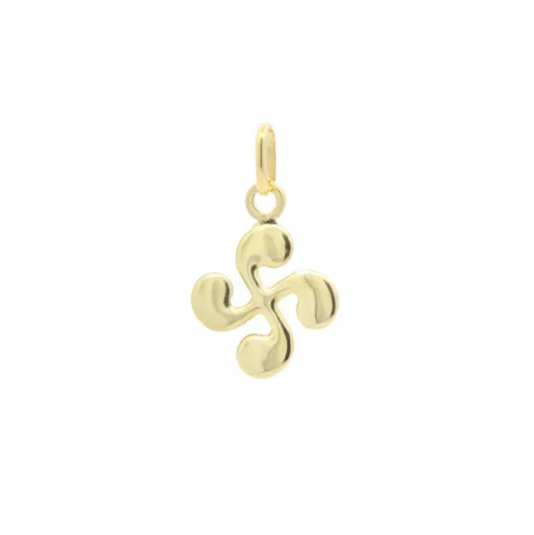 Colgante Mini Lauburu Oro 10mm