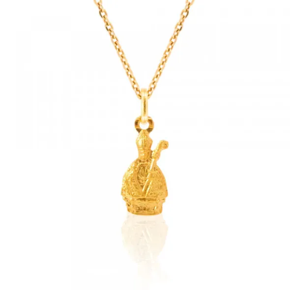 Colgante Mini San Fermín Oro 17mm Personalizable