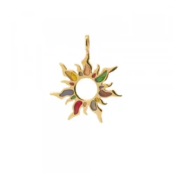 Colgante Mountain Plata Dorada Multicolor
