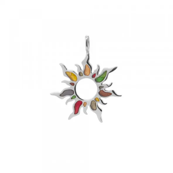 Colgante Mountain Plata Multicolor