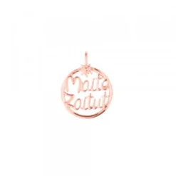 Colgante redondo Maite Zaitut de Plata Rosa