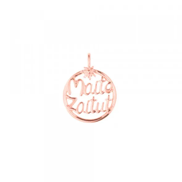 Colgante redondo Maite Zaitut de Plata Rosa