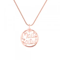 Colgante redondo Maite Zaitut de Plata Rosa