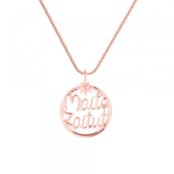 Colgante redondo Maite Zaitut de Plata Rosa