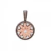 Colgante R2 Rutenio Eguzkilore Rosa y Circonitas