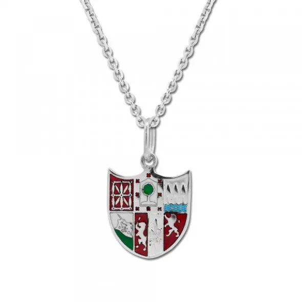 Colgante Zazpiak Bat de Plata con Esmalte Personalizable