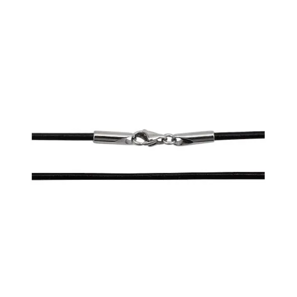 Cordón Cuero Negro 3mm