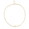 Gargantilla Anuk Cuero Beige con Plata Rosa