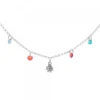 Gargantilla Eguzkilore de Plata con Cristales Multicolor