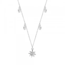 Gargantilla Eguzkilore Oro Blanco y Brillantes