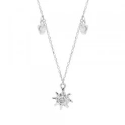 Gargantilla Eguzkilore Oro Blanco y Brillantes