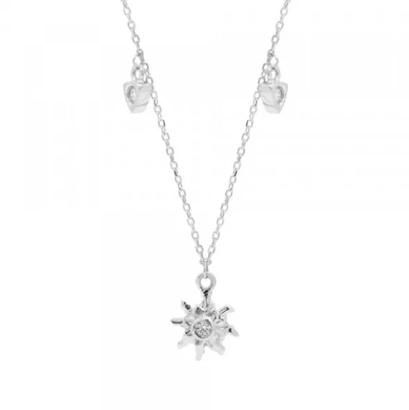 Gargantilla Eguzkilore Oro Blanco y Brillantes