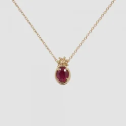 Gargantilla Enea Oro Rosa y Rubí