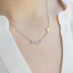 Gargantilla Mini Ama Plata y Eguzkilore Dorado