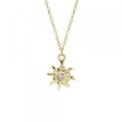 Gargantilla Oro Motivos Eguzkilore con Brillantes