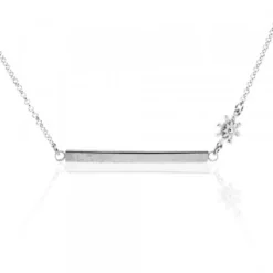 Gargantilla Zubi Plata Bicolor con Eguzkilore Personalizable