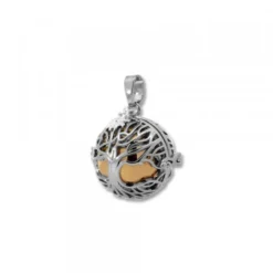 Llamador de Ángeles Árbol de la Vida Dorado con Mariposa Personalizable