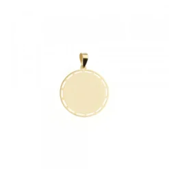 Medalla Calada Virgen Niña Oro 15mm Personalizable