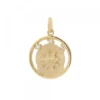 Medalla Eguzkilore Plata Dorada y Circonitas 20mm