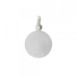 Medalla Mini Virgen Blanca Plata 17mm
